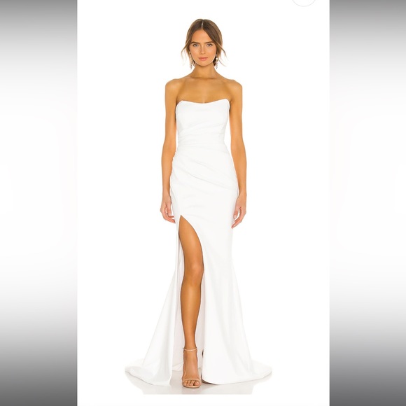 Katie May Dresses X Noel Jean Divinity Gown In Ivory Katie May